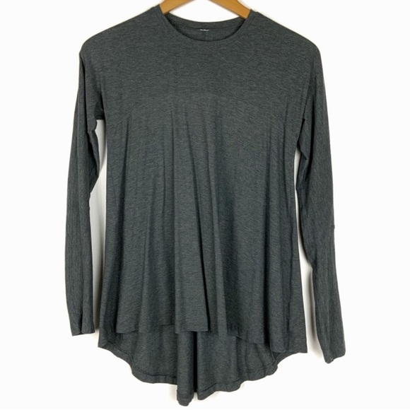 Lululemon Acadia Long Sleeve Pima Cotton Heathered Pitch Gray - Picture 5 of 10